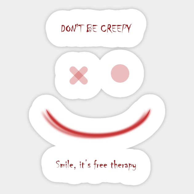 CREEPY SMILE Sticker by VISUALIZED INSPIRATION